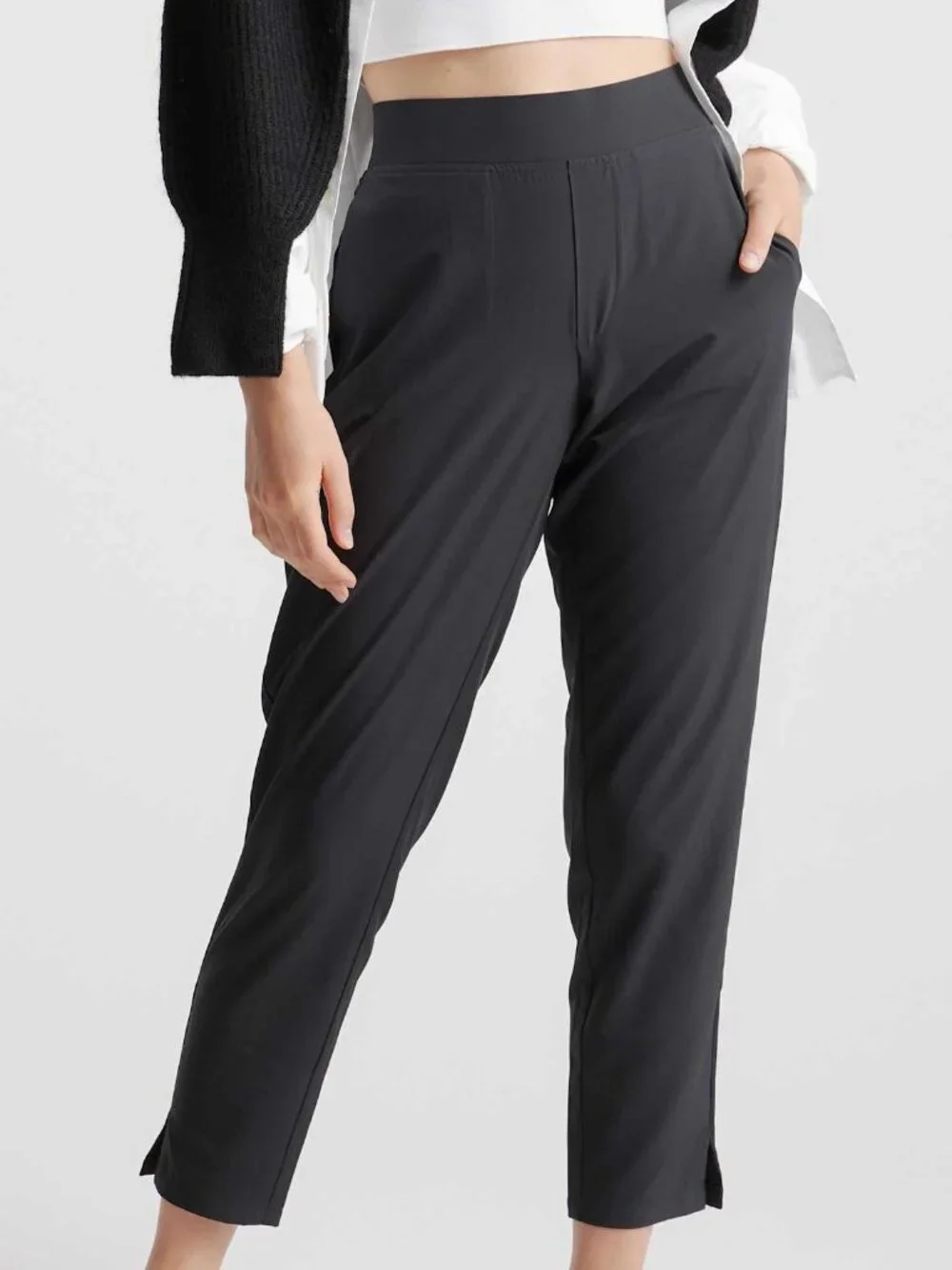Black Quince Performance Tech Ankle Pants - Picture 2 of 7